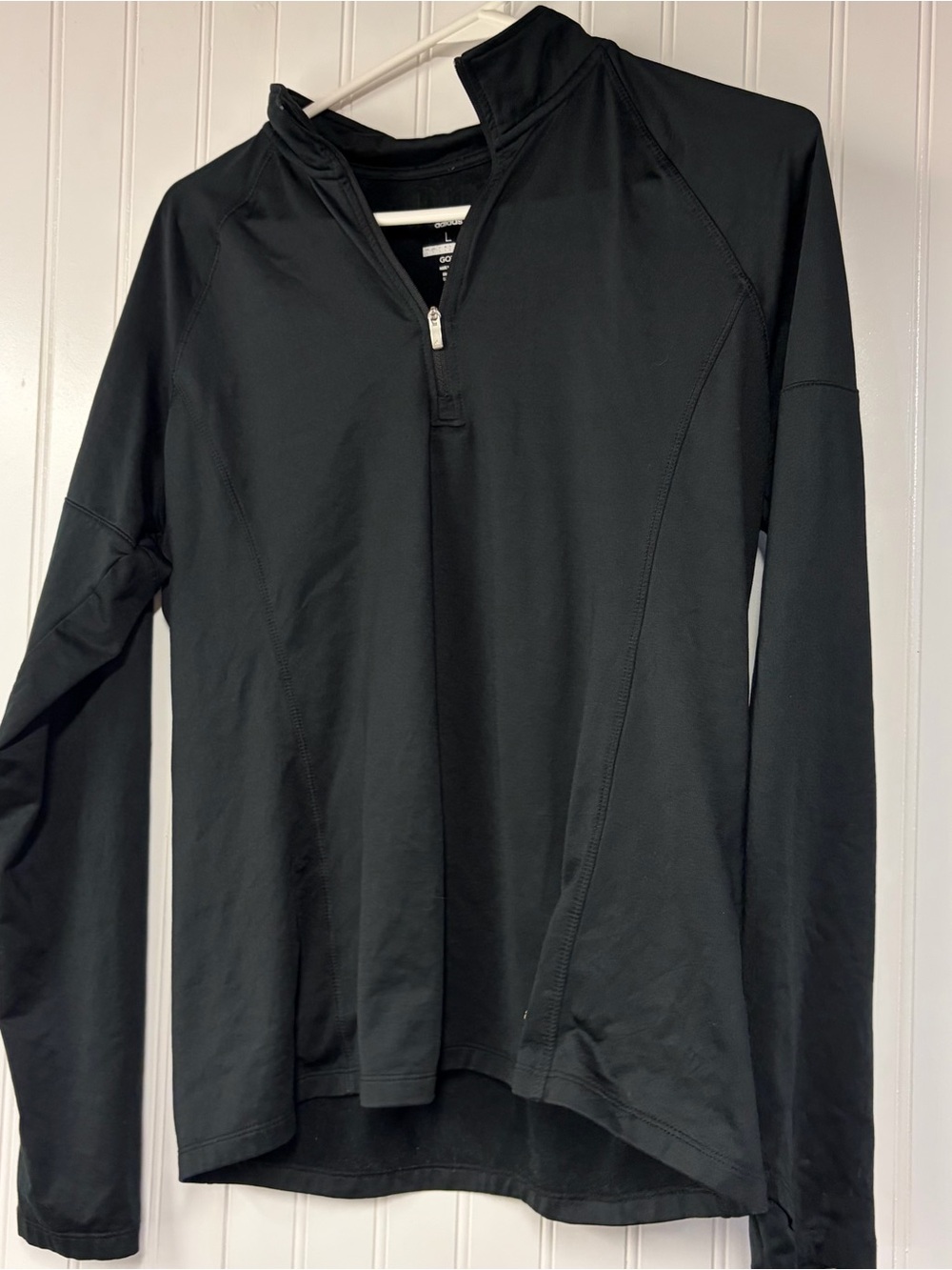 adidas Black Golf Zip-Up Top Pullover Large